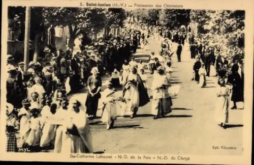 Ak Saint Junien Haute Vienne, Procession des Ostensions