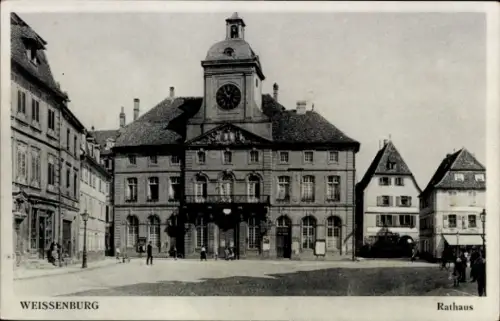 Ak Wissembourg Weißenburg Elsass Bas Rhin, Rathaus