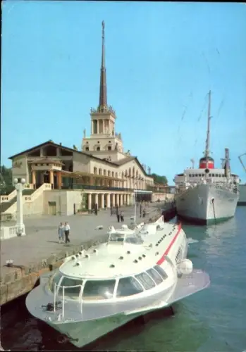 Ak Sotschi Russland, Hafen, Dampfer, Schiff