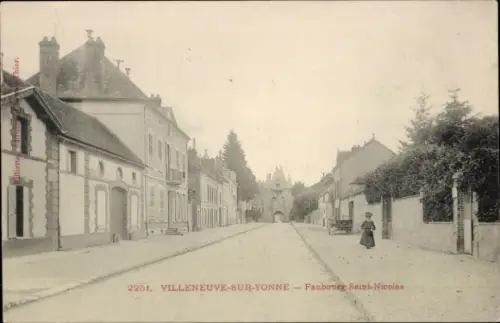 CPA Villeneuve sur Yonne, Faubourg Saint Nicolas