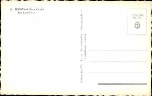 Ak Bonneval Eure et Loir, Rue Saint Roch