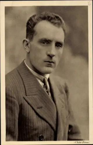 Ak Pilot Maurice Bellonte, Portrait