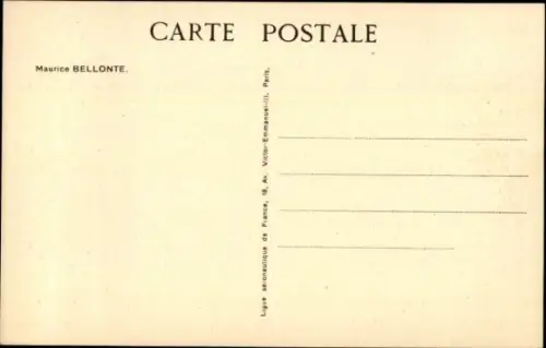 Ak Pilot Maurice Bellonte, Portrait