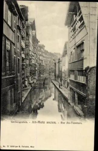 Ak Metz Moselle, Gerbergraben