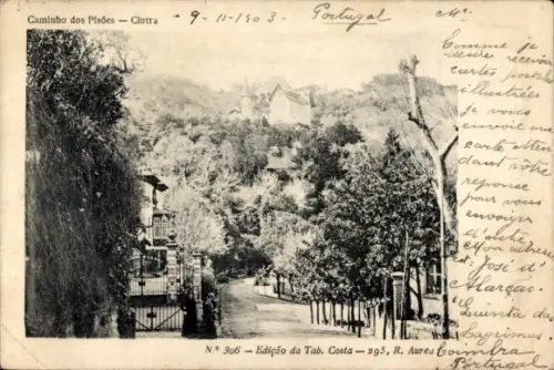 Ak Sintra Cintra Portugal, Caminho dos Pisões,  Landschaft, 1903