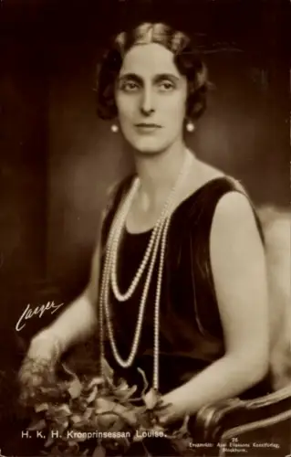 Ak Kronprinzessin Louise von Schweden, Prinzessin Louise von Battenberg, Portrait
