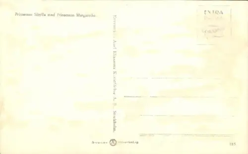 Ak Prinzessin Sibylla mit der kleinen Prinzessin Margaretha, Portrait