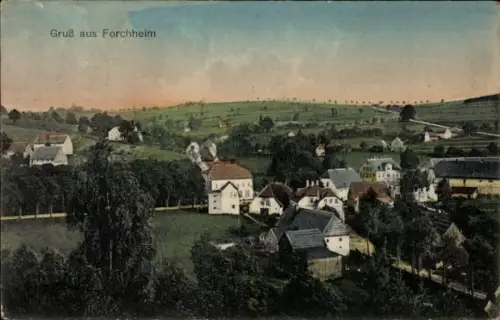 Ak Forchheim in Oberfranken Bayern,  mit Landschaft, Gruß aus  Häuser, Bäume