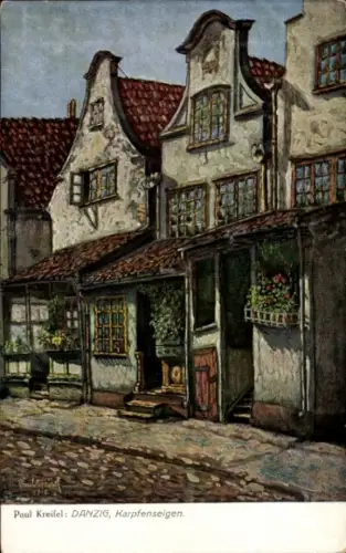 Künstler Ak Kreifel, P., Gdańsk Danzig, Karpfenseigen