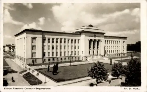 Ak Kraków Krakau Polen, Regierungsgebäude, Bergakademie