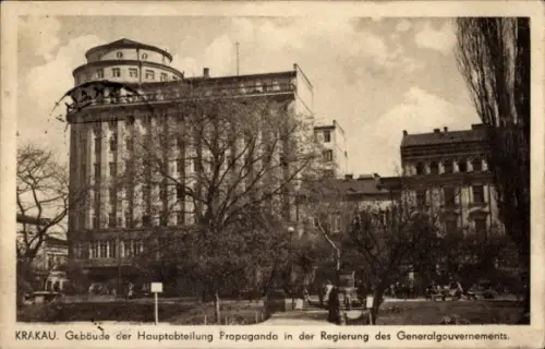 Ak Kraków Krakau Polen,  Gebäude der Hauptabteilung Propaganda, Generalgouvernement
