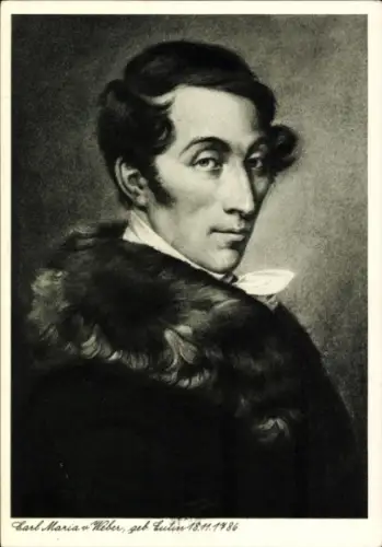 Künstler Ak Komponist Carl Maria von Weber, Portrait