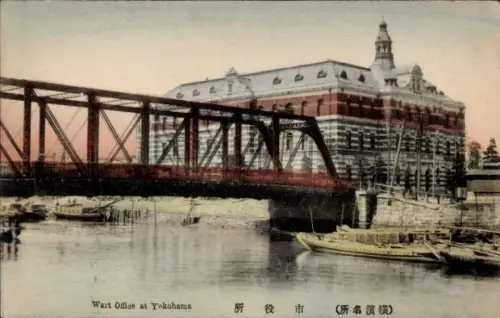 Ak Yokohama Präf. Kanagawa Japan, Wart Office