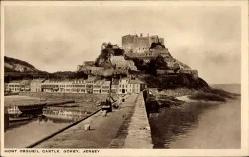Ak Gorey Kanalinsel Jersey, Mont Orgueil Castle