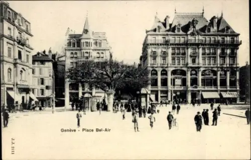 Ak Genève Genf Stadt, Place Bel-Air