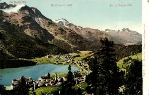 Ak Sankt Moritz Kanton Graubünden, Gesamtansicht