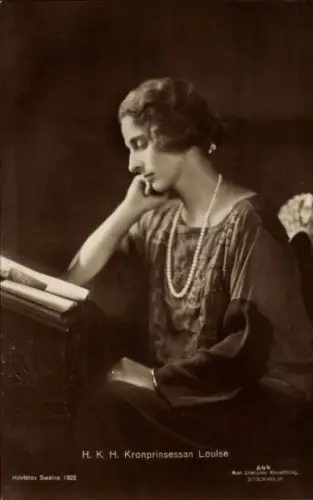 Ak Kronprinzessin Louise Mountbatten, Portrait im Profil