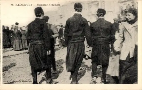 Ak Saloniki Thessaloniki Griechenland, Costume Albanais