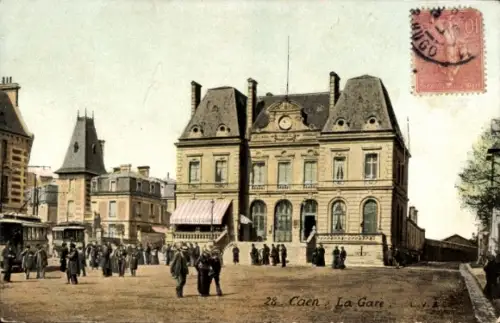 Ak Caen Calvados, Bahnhof