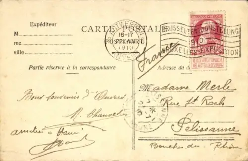 CPA Anvers Anvers Flandre, Gare du Dam