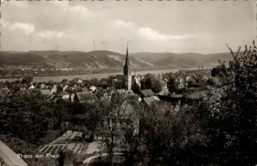 Ak Rhens am Rhein, Gesamtansicht
