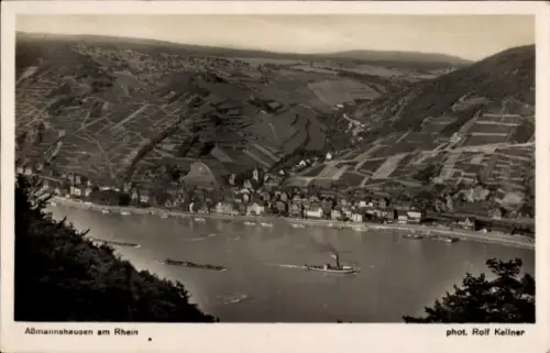 Ak Assmannshausen Rüdesheim am Rhein, Panorama