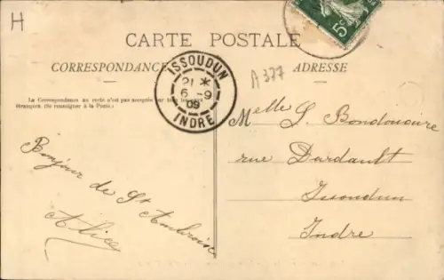 CPA Cher, Crue de l'Arnon, vue générale