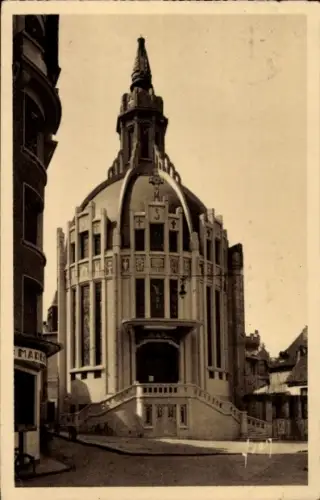Ak Vichy Allier, Eglise Saint-Blaise,  Rundbau, Schwarz-Weiß