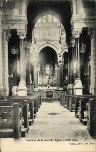 CPA Ars-sur-Formans Ain, Intérieur de la nouvelle Eglise