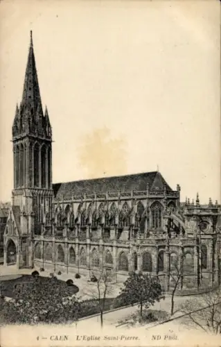 CPA Caen Calvados, Église Saint Pierre