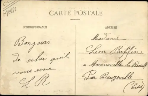 Ak Gondrecourt Meuse, Uferpartie, Quai de l'Ornain