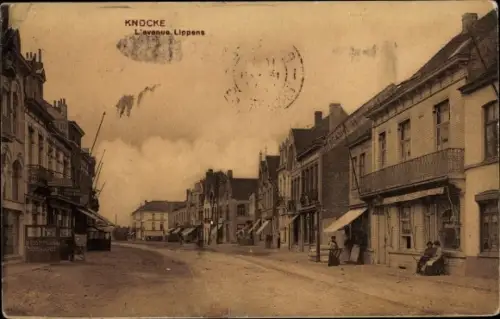 Ak Knokke Heist Heyst Knocke sur Mer Westflandern, L'Avenue Lippens
