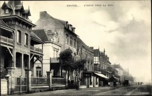 Ak Knokke Heist Heyst Knocke sur Mer Westflandern, Avenue vers la Mer