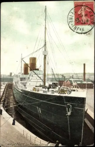 Ak Le Havre Seine Maritime, Schiff, La Provence en Cale Seche