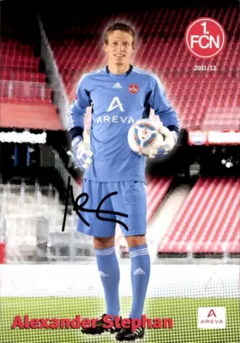 Autogrammkarte Fußballer Alexander Stephan, 1. FC Nürnberg, Autogramm