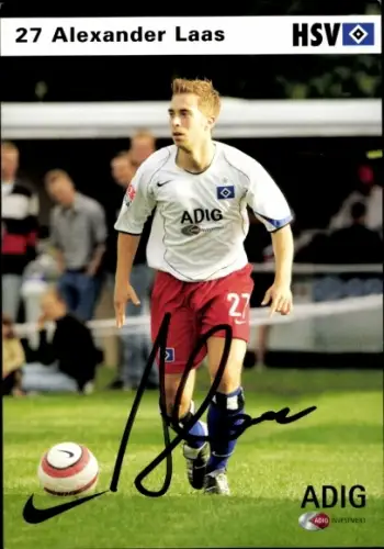 Autogrammkarte Fußballer Alexander Laas, Hamburger SV / HSV, Autogramm