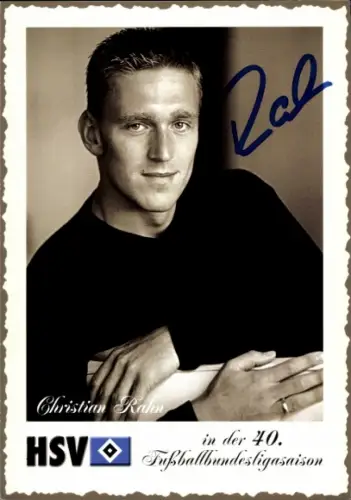 Autogrammkarte Fußballer Christian Rahn, Hamburger SV / HSV, Autogramm