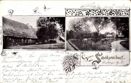 Ak Schätzendorf Egestorf in der Lüneburger Heide, Bauernhof