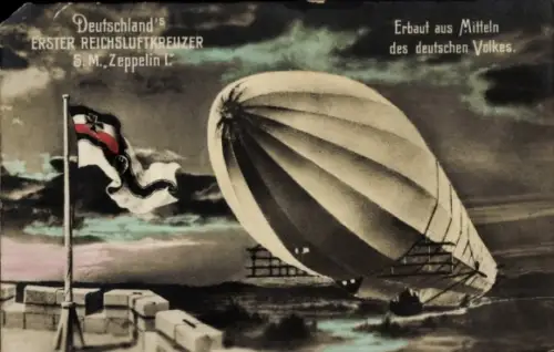 Ak Deutschlands Erster Reichsluftkreuzer S.M. Zeppelin I.
