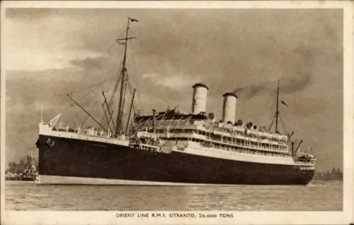 Ak Dampfer R.M.S. Otranto, Orient Line