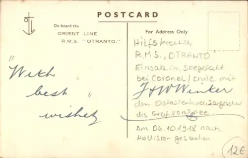 Ak Dampfer R.M.S. Otranto, Orient Line