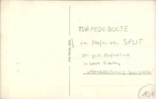 Foto Ak Split Kroatien, Torpedoboote, Hafen