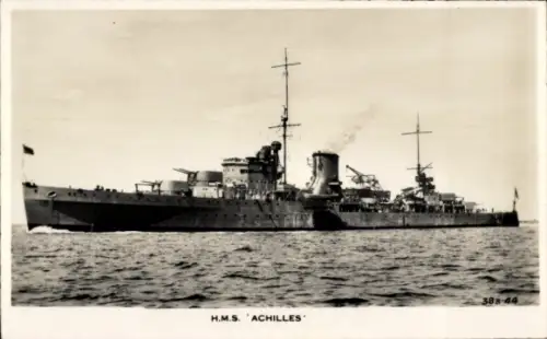 Ak Britisches Kriegsschiff, Leichter Kreuzer H.M.S. Achilles
