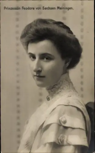 Ak Prinzessin Feodora von Sachsen Meiningen, Großherzogin von Sachsen-Weimar-Eisenach