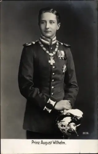 Ak Prinz August Wilhelm von Preußen, Portrait in Uniform