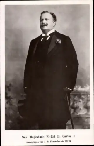 Ak König Karl I. von Portugal, Portrait