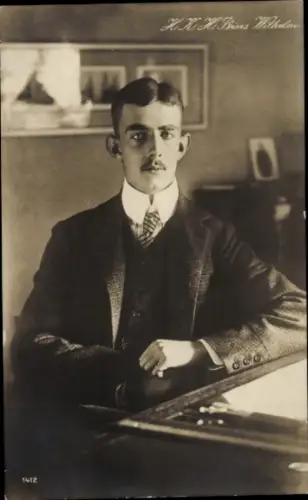 Ak Prinz Wilhelm von Schweden, Portrait