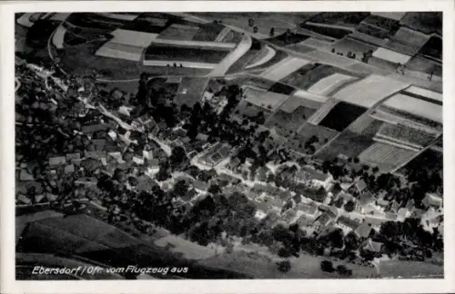 Ak Ebersdorf Ludwigsstadt Oberfranken, Luftaufnahme