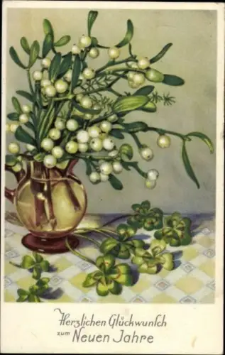 10 alte Ak Neujahrsgruß, diverse Ansichten