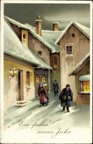 10 alte Ak Neujahrsgruß, diverse Ansichten
